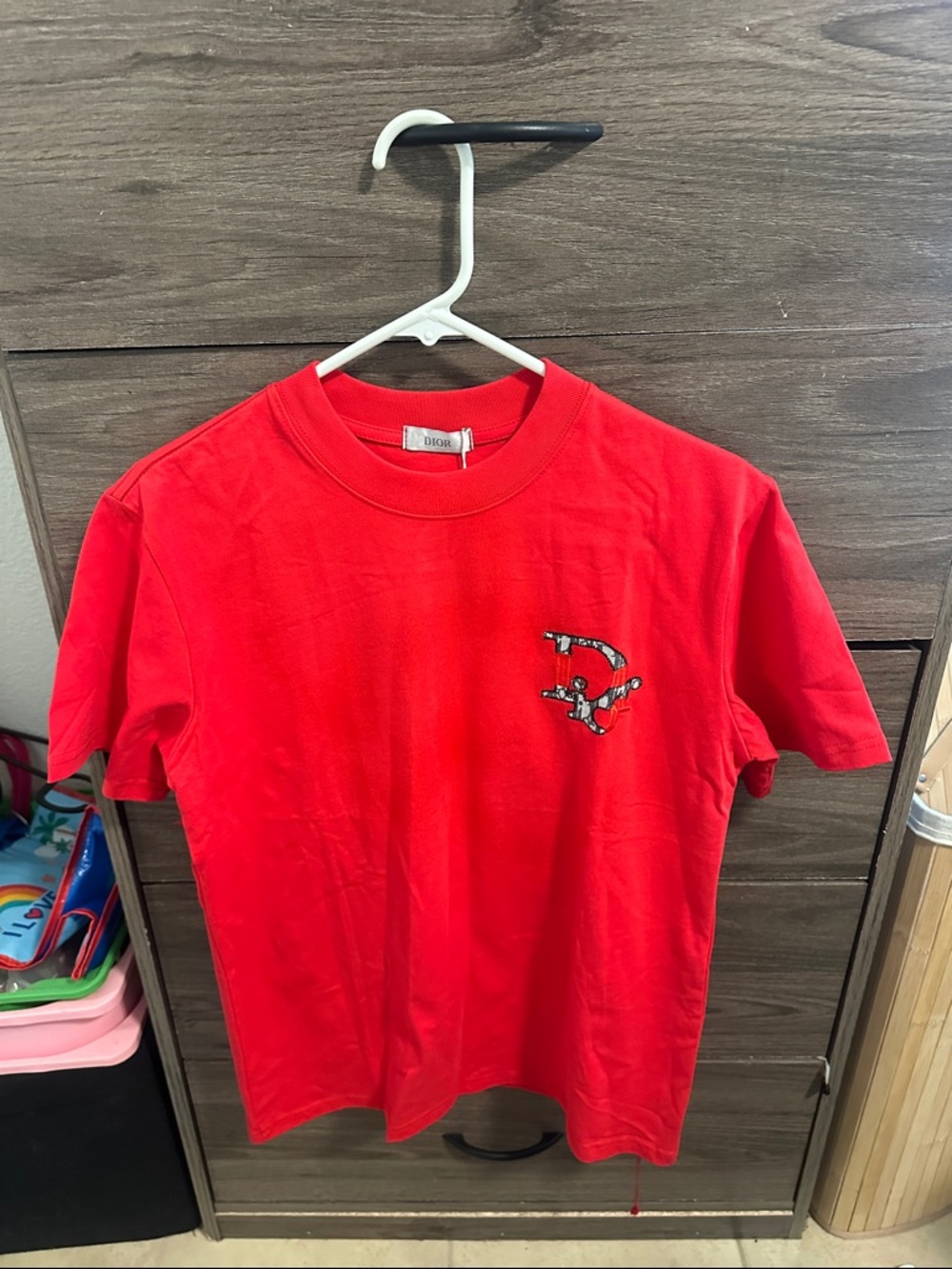 Red Short Sleeve Tee with Graphic size M
